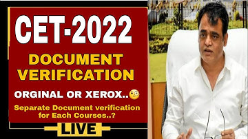 KCET 2022 DOCUMENT VERIFICATION ONLINE...!|#KCET_DOCUMENT_VERIFICATION|KCET 2022 UPDATE|KCET2022 KEA