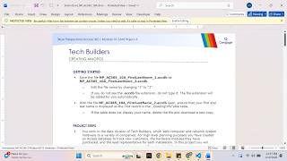 New Perspectives Access 365 | Module 10: SAM Project A Tech Builders