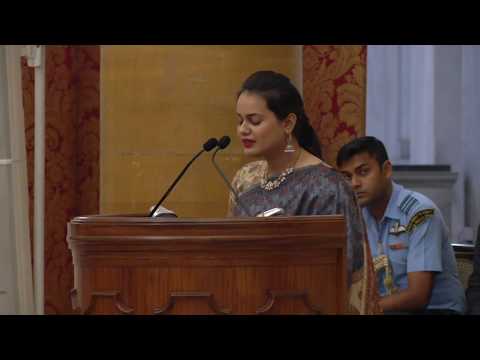 IAS officers of the 2016 batch share their training experiences with President Kovind