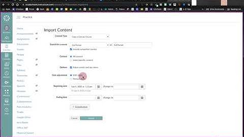 Canvas Import Existing Course Content