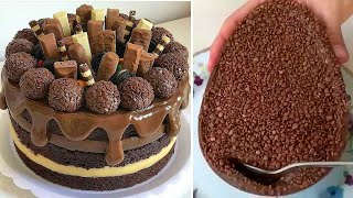 Beautiful Chocolate Cake Decoration Like A Pro | Best Chocolate Cake Dessert Tutorials