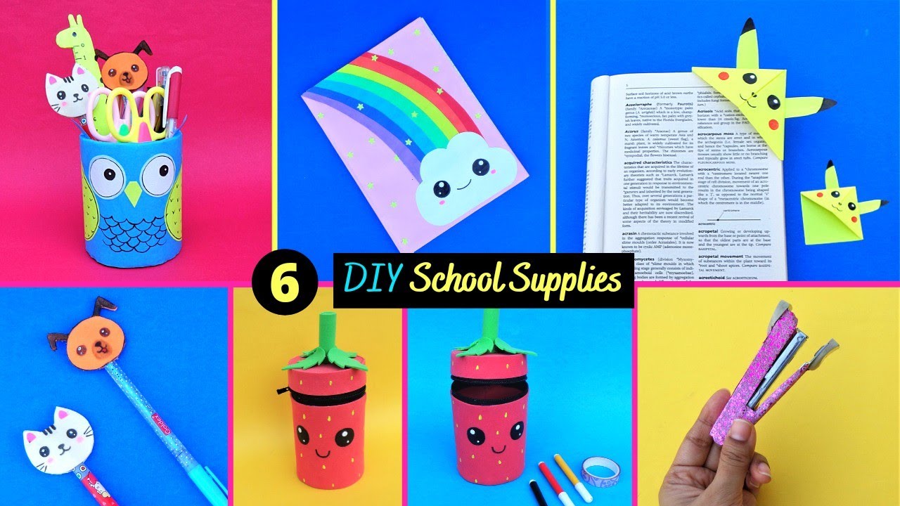 6 DIY Amazing School Supplies Ideas/Best out of waste/Back to ...