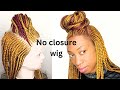 $15 D.I.Y No closure half ponytail cornrow braids wig. Budget friendly, Beginners friendly