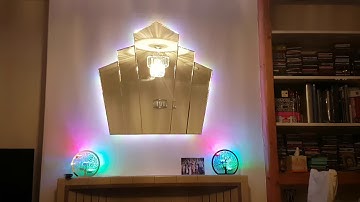 Mirror with Art-NET - DMX - SPi RGB LED surround & 2 mantle piece lamps