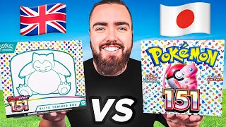 Opening ENGLISH vs JAPANESE Pokémon 151 Boxes (ULTIMATE Showdown)