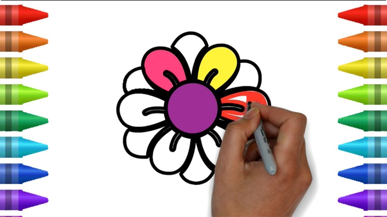  Cara  Menggambar  Bunga  Yang  Indah Drawing and Coloring 