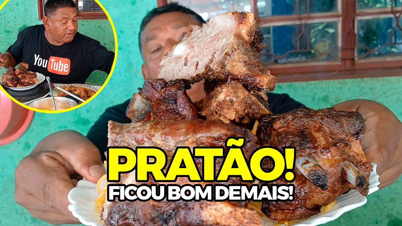 COSTELA DE PORCO NA AIRFRYER, CARNE AO MOLHO COM MACARRÃO, Fiz e Já Fui Comer! - Homem Guloso