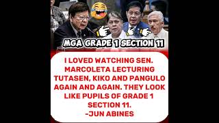 SENATOR MARCOLETA VS PING KIKO TITO: PUPILS OF GRADE 1 SECTION 11!#funny#comedy#jokes#foryou#shorts