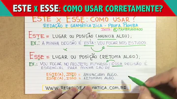 Como usar este ou esse?