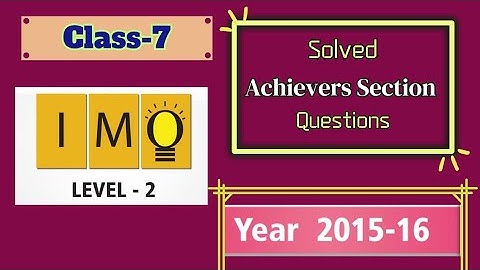 Class-7 IMO Level-2 Achievers Section Questions (2015-16) |Easy Step by Step Solution #maths #imo