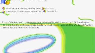 Windows XP Home And Professional Product Keys.