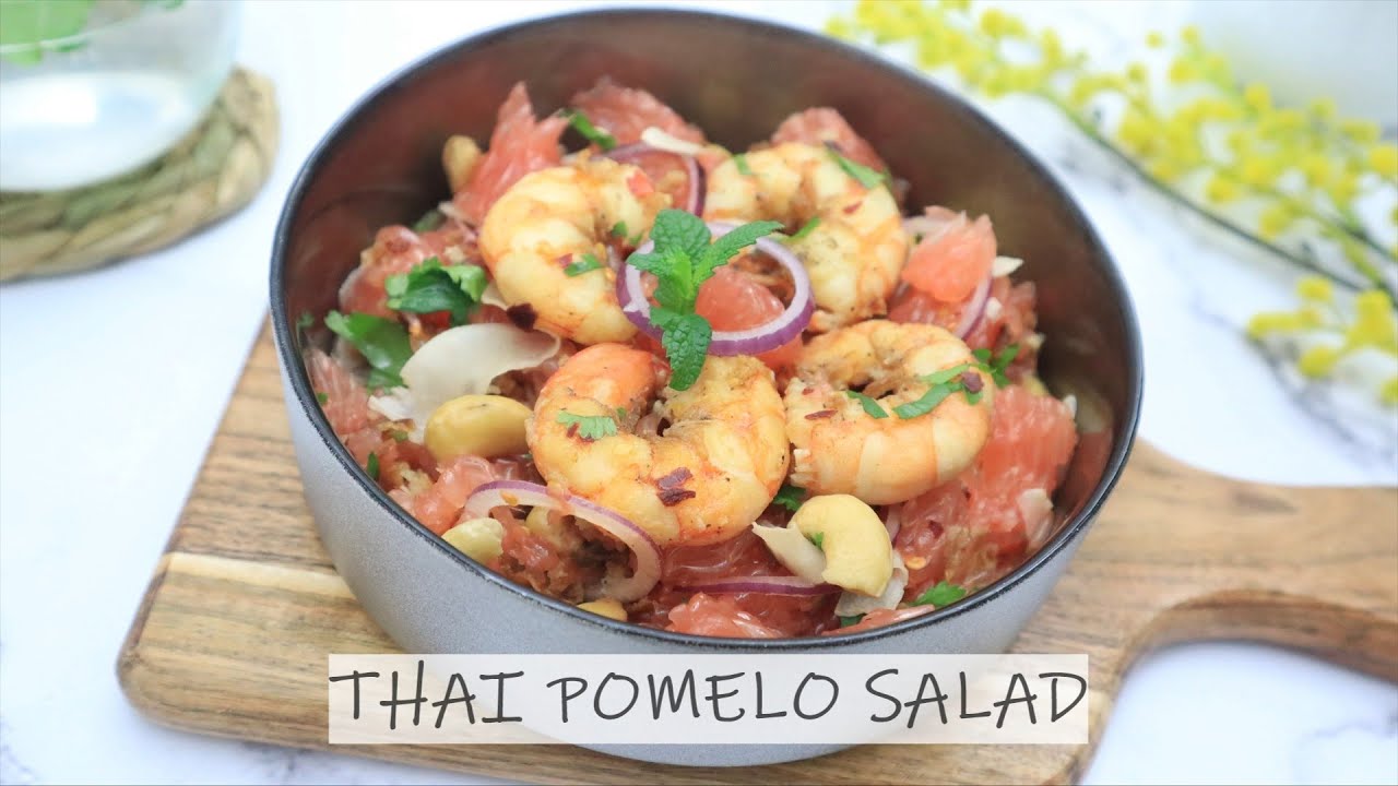 Thai Pomelo Salad Thai Yum SomO Recipe How TO Make Thai Pomelo