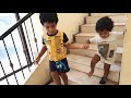 Helping Brother at Staircase 📶