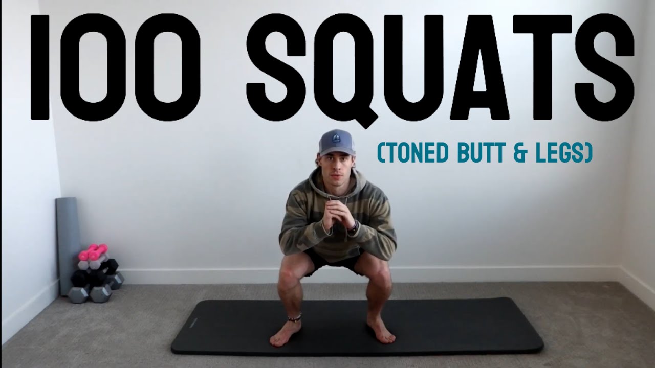 Quick 100 Squats Leg Workout (Tone Butt & Legs) - YouTube