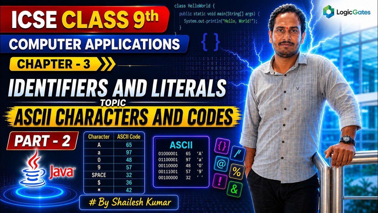 ASCII Characters and Codes | Identifier and Literals | CH -3 | Part-2 ...