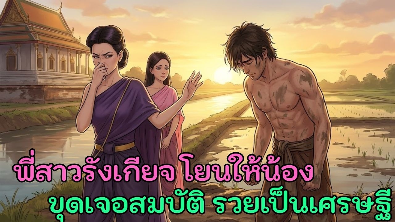 พี่สาวรังเกียจหนุ่มเลี้ยงควาย บังคับน้องแต่งแทน สุดท้ายวาสนาพลิกผันขุดเจอขุมทรัพย์รวยล้นฟ้า.