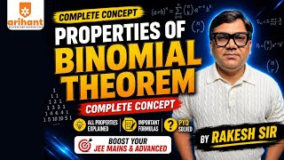 🔥PROPERTIES OF BINOMIAL THEOREM | ✨COMPLETE CONCEPT WITH PYQ| BY RAKESH SIR💯