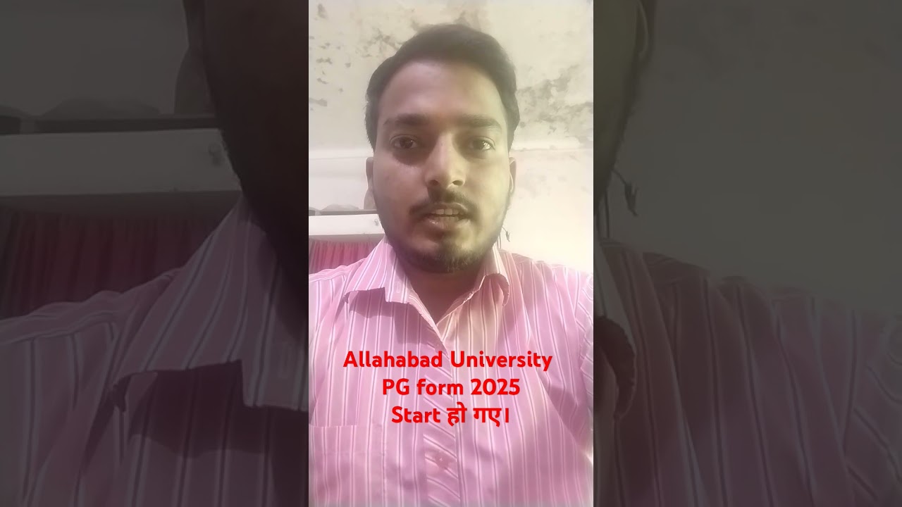 allahabad university pg form 2025 