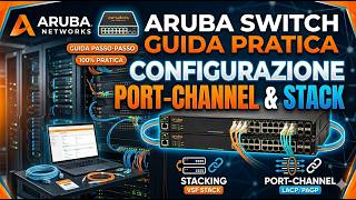 ARUBA Switch guida pratica configurazione port-channel e stack