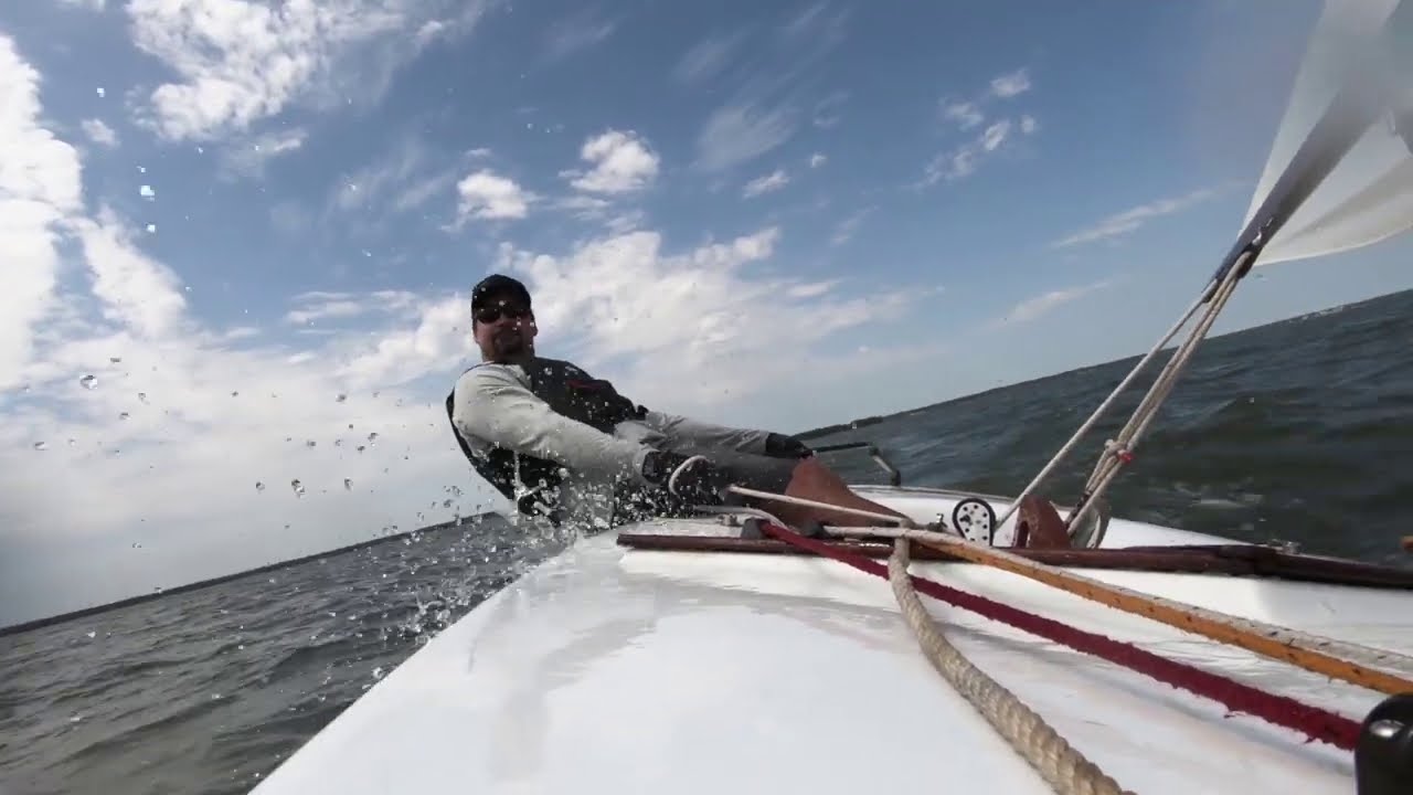 Force 5 Sailing in 20 knots of wind, Small boat racing, Mavic mini, A ...
