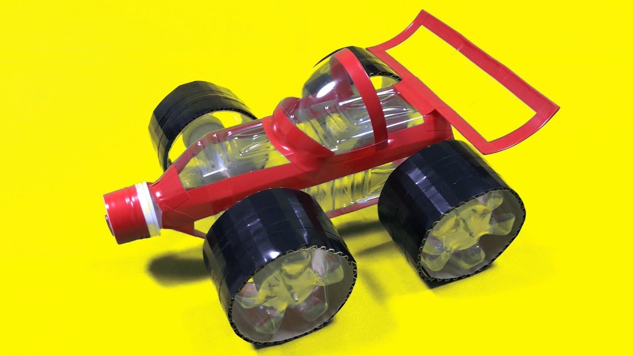 DIY How To Make a Rubber Band Powered Car - YouTube