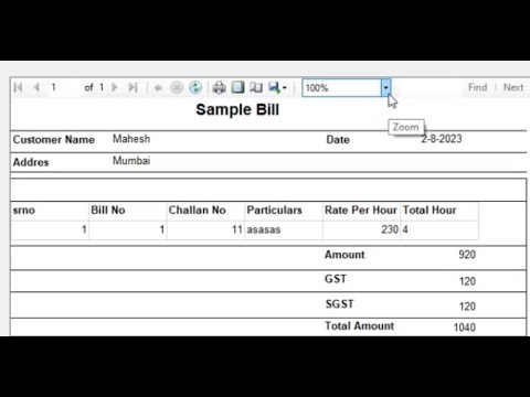 rdlc report in asp net c#|Rdlc Invoice Bill|RDCL Report|ASP.Net Rdlc Report