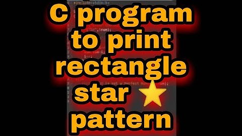C program to print rectangle star ⭐ pattern | #shorts #reels #coder #code #coding