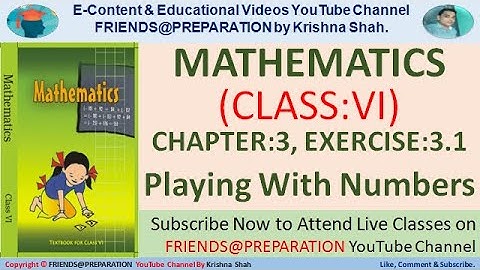 Exercise 3.1 Chapter 3 Playing With Numbers | Class 6 Maths