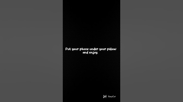 Put your phone under your pillow and enjoy.