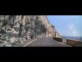 Ligurian Coast. Driving the SS1in Italy. Dashcam.