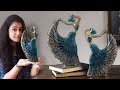 Diy european classical peacock dancer craft  new year gift ideas