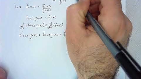 MCV4U Developing the Quotient Rule