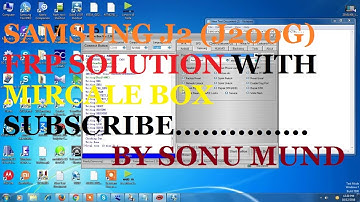 How to Remove Samsung J2 (J200G)FRP Google Account Verfication with Miracle box.