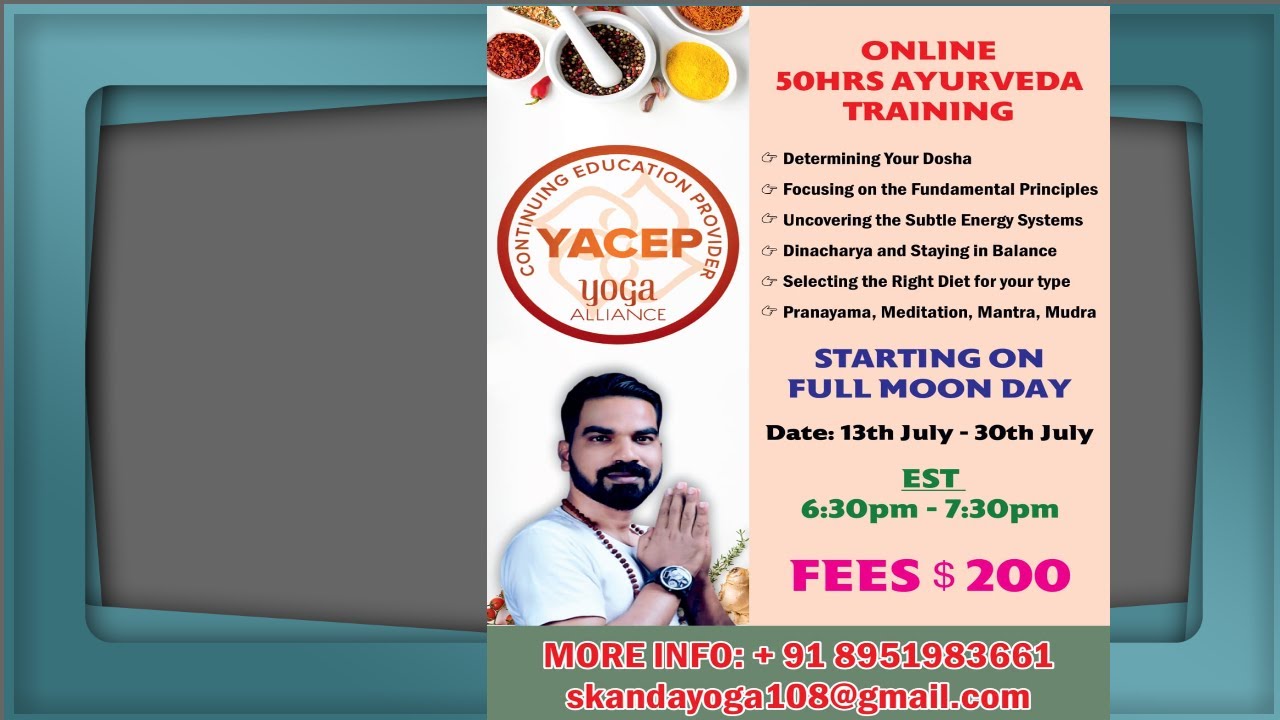 ayurvedic nutrition course online YouTube