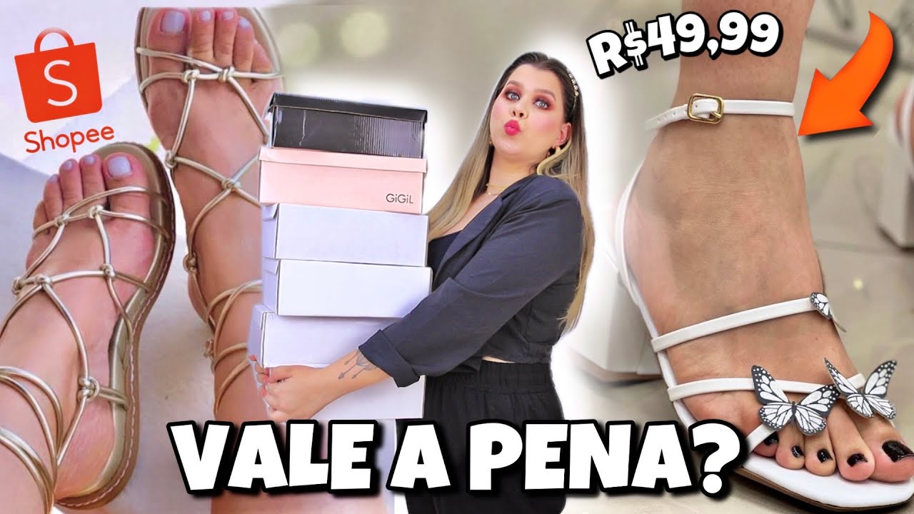Comprinhas de *SANDÁLIAS* na *SHOPEE* | experimentei tudo