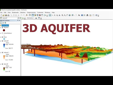 Three-Dimensional Visualization of Ground-water Model  ArcGIS & ArcScene/Development of 3D Aquifer