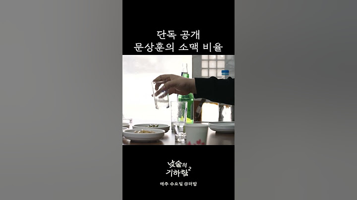 문상훈의 소맥 황금 비율 #낮술의기하핰