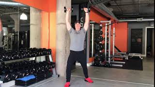 Split Stance Dumbbell Overhead Press