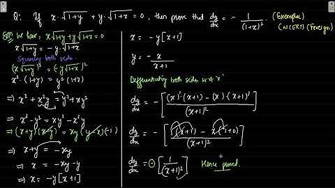 Differentiation - [NCERT. EXEMPLAR, FOREIGN] Problems on First Order Derivatives