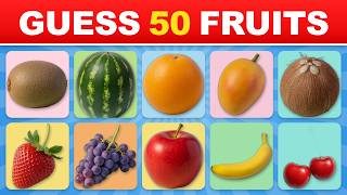 Guess 50 Fruits in 3 Seconds 🍌 How Many Will You Get