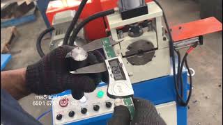 manual single head round bar rod end facing chamfering machine