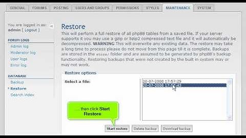 Tutorial: How to restore your database in phpBB | LayerOnline Web Hosting
