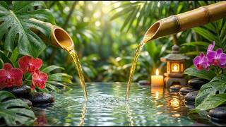 Tropical Zen Garden 🌿 Bamboo Water Flow + Relaxing Music for Stress Relief, Deep Sleep & Relax