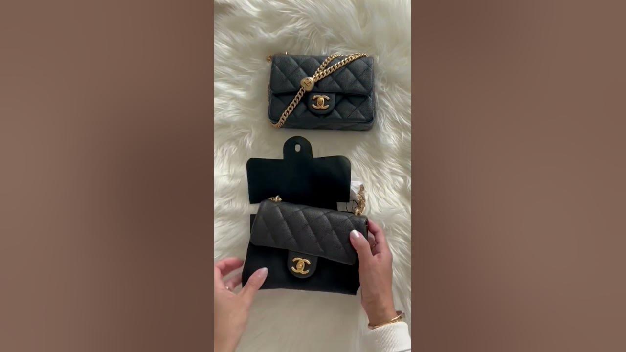 Chanel Black Quilted Lambskin Romance Rectangular Mini Flap Bag in 2023
