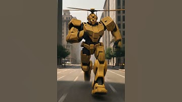 YellowTransformer transforms to Helicopter #klingai #veo3 #transformers #helicopter