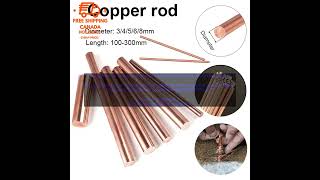 1005004012262553 1Pcs Copper Rod Of Various Sizes, Red Metal Diameter Copper Round Bar