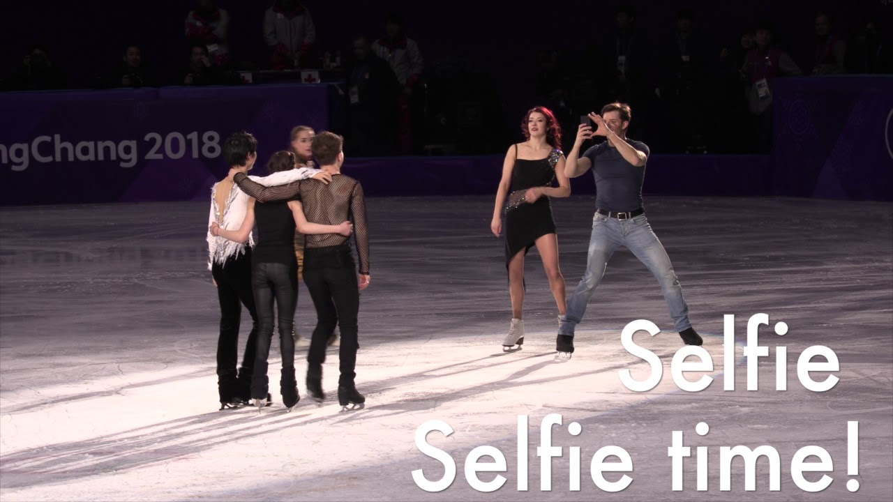 Figure Skating GALA finale + selfie time 2018 Winter Olympics