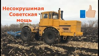 Вспашка поля трактором &quot;К-700&quot;