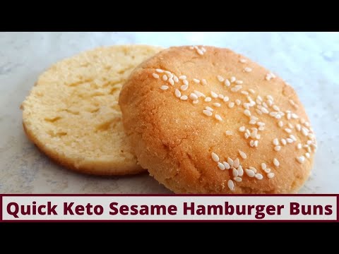 The Quickest Keto Sesame Buns And Baked Burger Recipe (Nut Free And Gluten Free No Yeast)