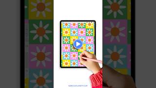 Create a Bright Daisy Checkerboard in Procreate! 🌼 | Quick Time Lapse